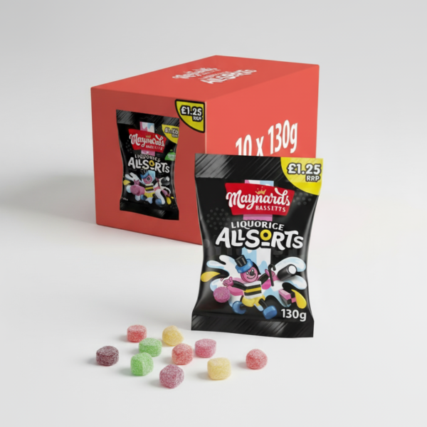 Buy Liquorice Allsorts 10x130g Price Marked Bags Wholesale | Best Bulk Value | UK Stock