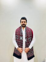 Black & Maroon Sindhi Ajrak Pack of 4 Premium Hand-Blocked Shawls UK