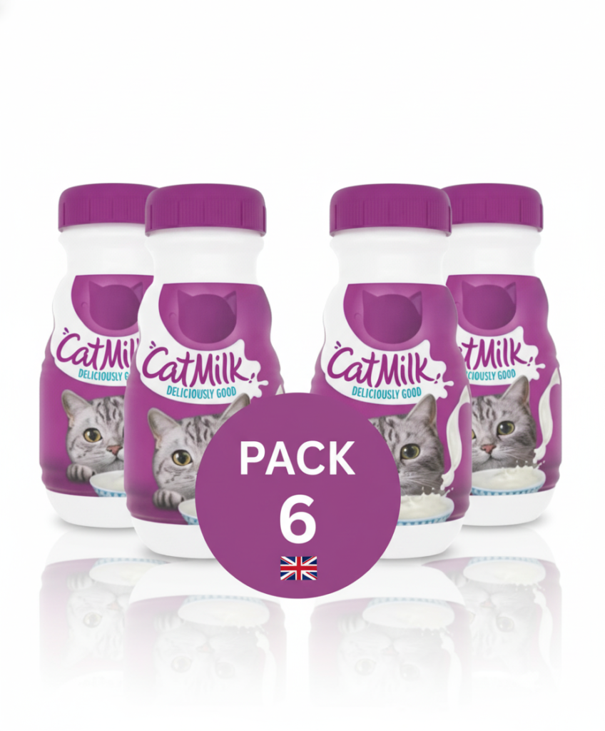 Lactose-free cat milk treat 200ml pack of 6 for kittens 6 weeks+ UK