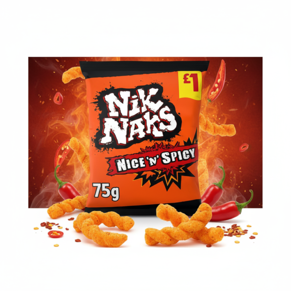 Buy Nik Naks Nice 'N' Spicy Crisps 75g UK - Cheapest Prices