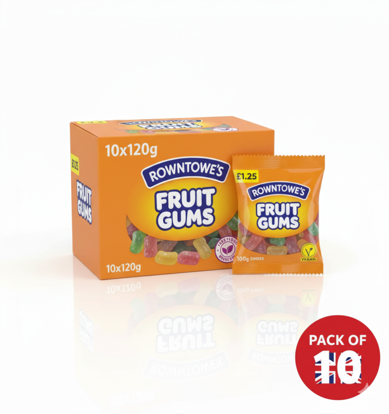 Rowntree's Fruit Gums 120g x 10 Multipack Vegan Friendly UK