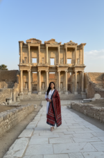 Ladies Soft Cotton Ajrak Shawl Red & Black Hand-Blocked Dupatta UK